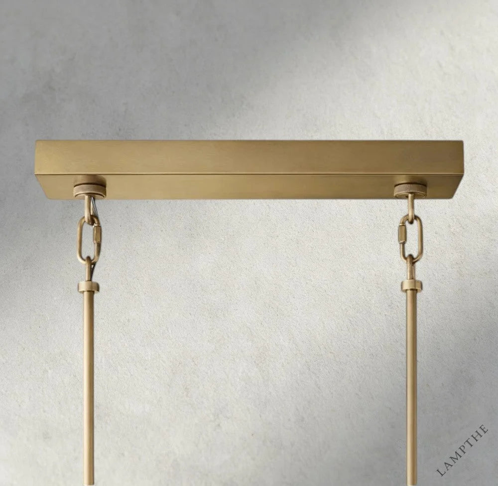 Sirene Smoke Glass Rectangular Chandelier 59", 77"