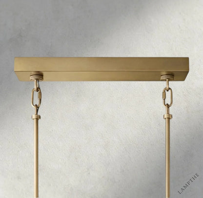 Sirene Smoke Glass Rectangular Chandelier 59", 77"
