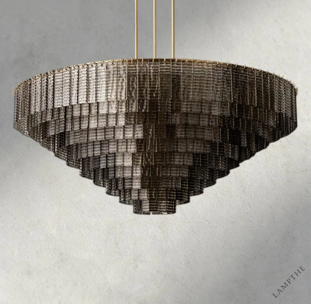 Sirene Smoke Glass Round Chandelier 41", 52", 65"