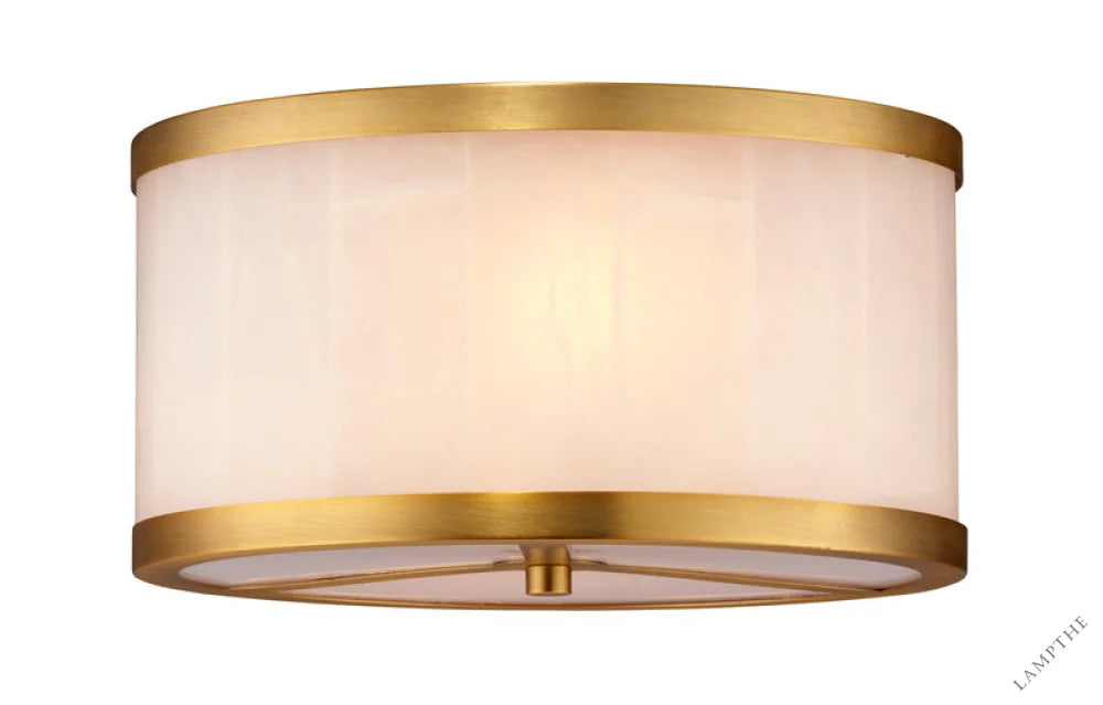 Small Upsala Alabaster Flush Mount Ceiling Light