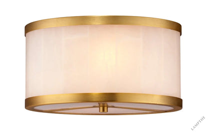 Small Upsala Alabaster Flush Mount Ceiling Light