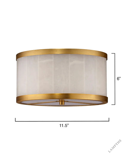 Small Upsala Alabaster Flush Mount Ceiling Light