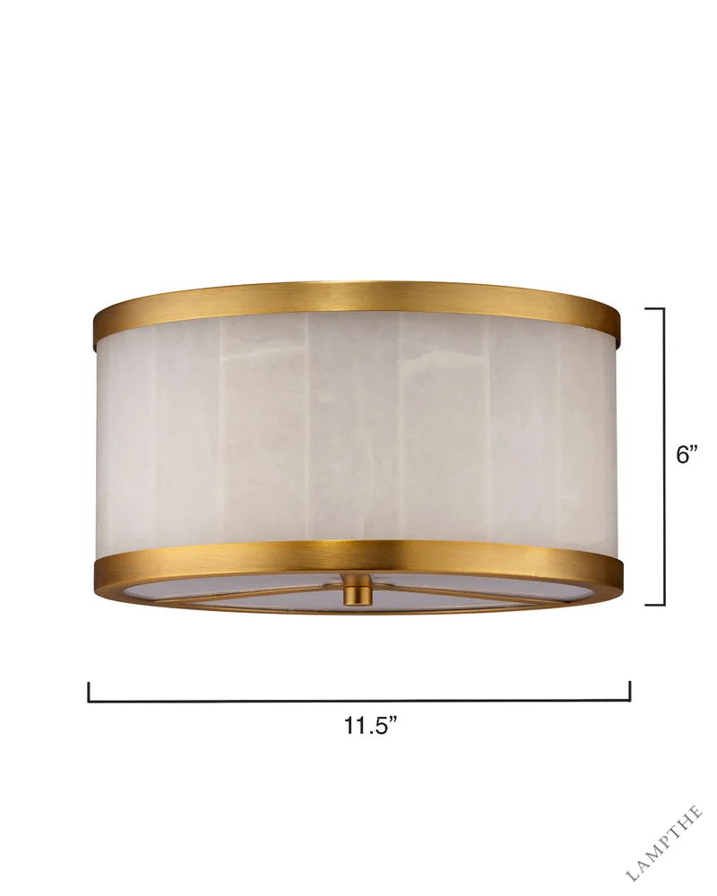 Small Upsala Alabaster Flush Mount Ceiling Light