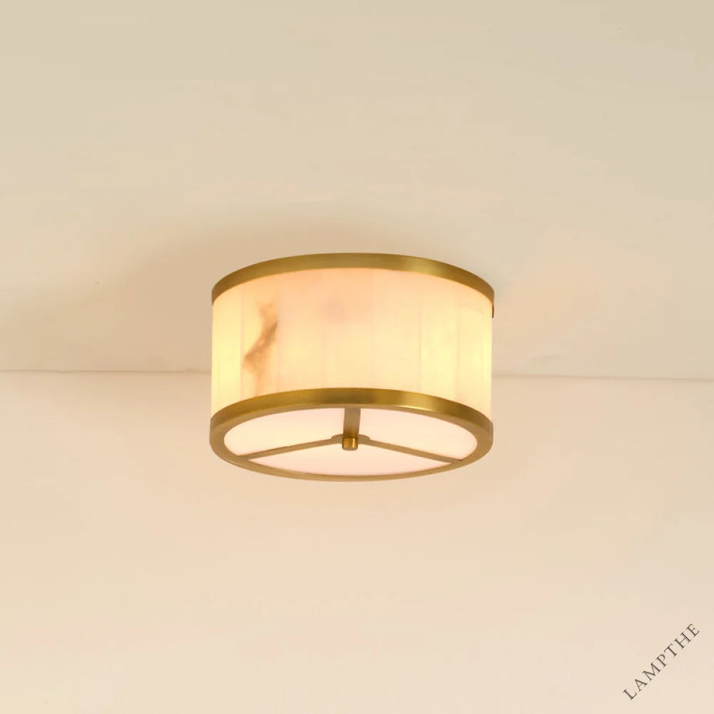 Small Upsala Alabaster Flush Mount Ceiling Light