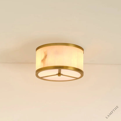 Small Upsala Alabaster Flush Mount Ceiling Light