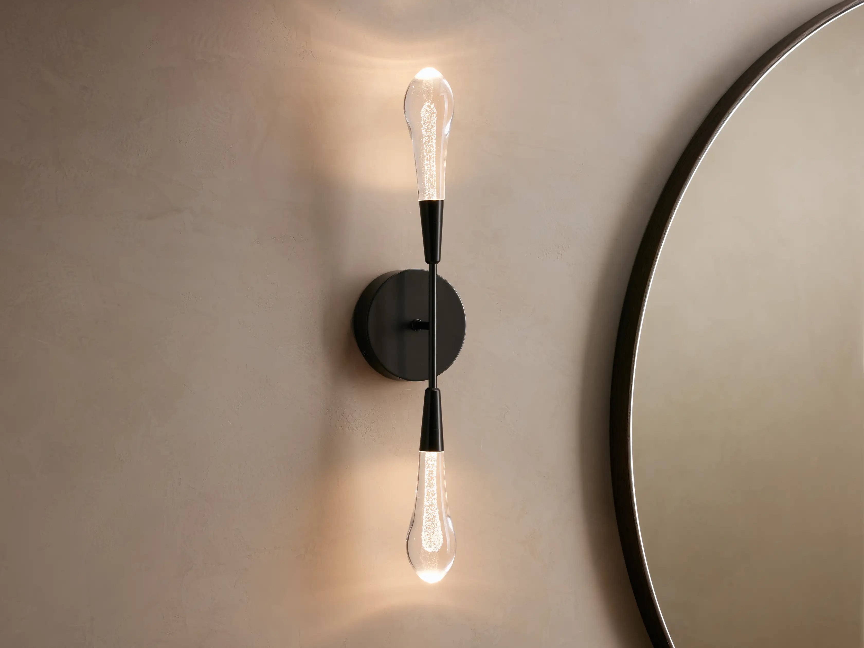 Bronze Soltaire Double Sconce