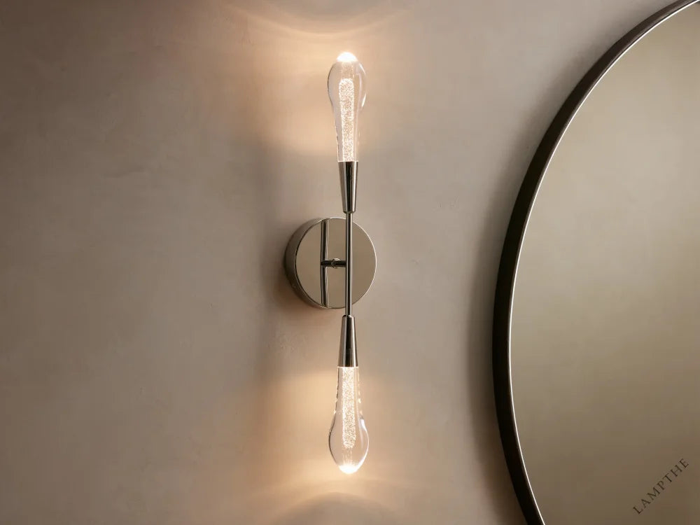 Nickle Soltaire Double Sconce