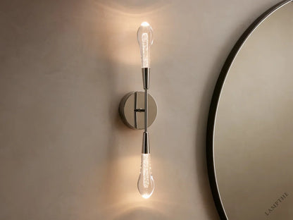 Nickle Soltaire Double Sconce