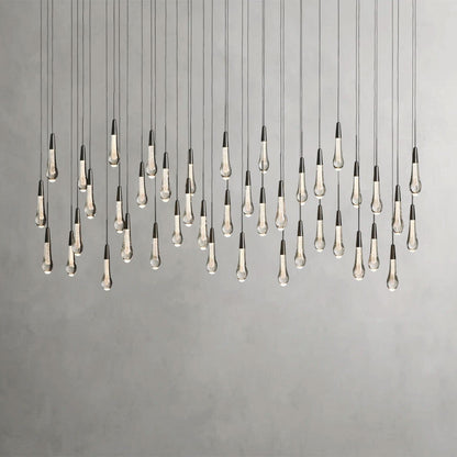 70" / Bronze Soltaire Linear Chandelier 37", 50", 60", 70"