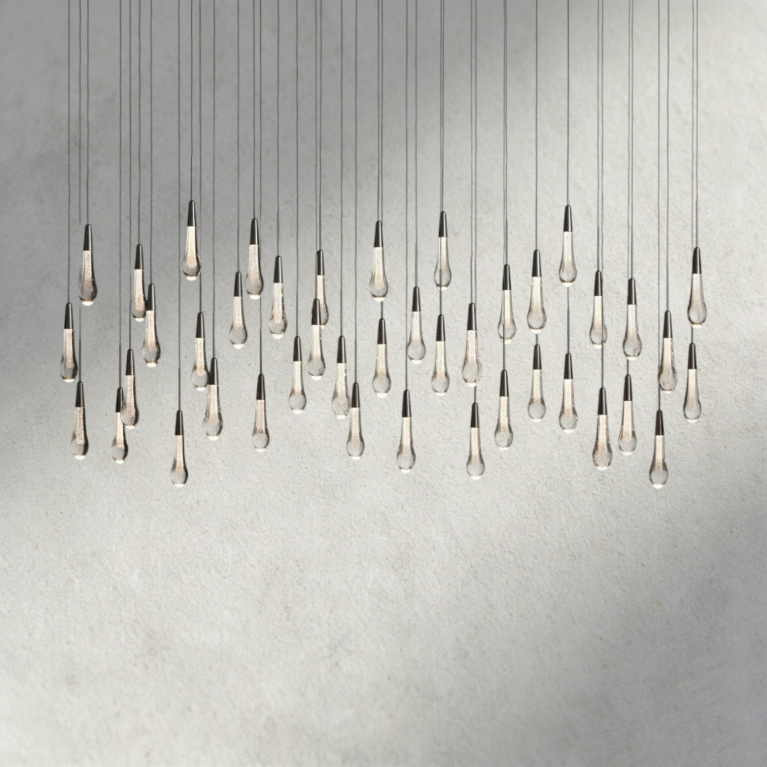 70" / Bronze Soltaire Linear Chandelier 37", 50", 60", 70"