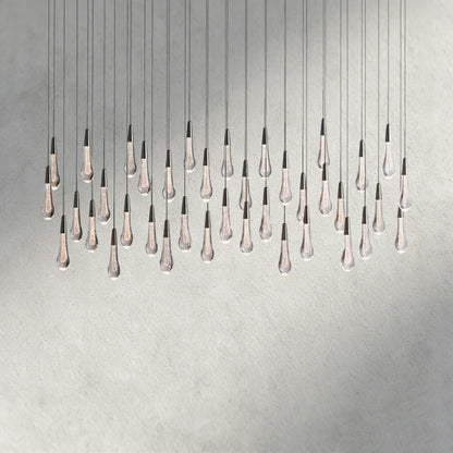60" / Bronze Soltaire Linear Chandelier 37", 50", 60", 70"