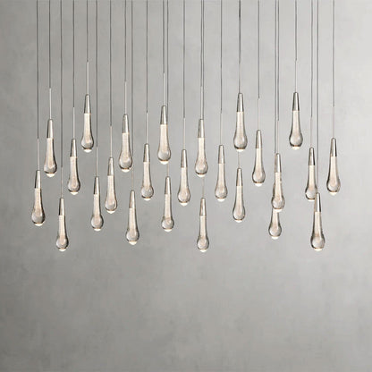 50" / Nickle Soltaire Linear Chandelier 37", 50", 60", 70"