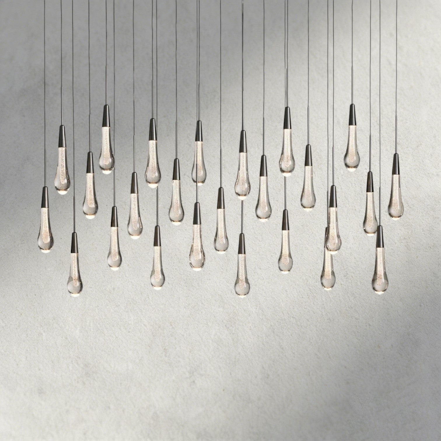 50" / Bronze Soltaire Linear Chandelier 37", 50", 60", 70"