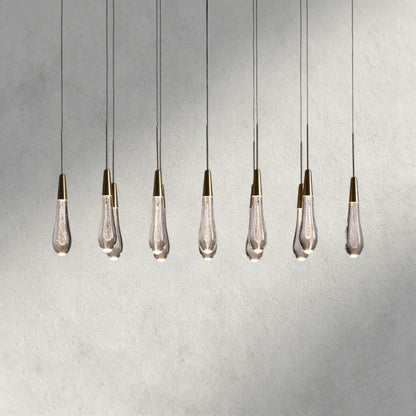 37" / Brass Soltaire Linear Chandelier 37", 50", 60", 70"