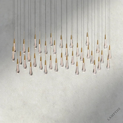 60" / Brass Soltaire Linear Chandelier 37", 50", 60", 70"