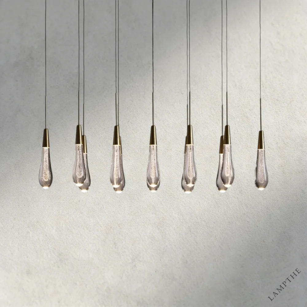 37" / Brass Soltaire Linear Chandelier 37", 50", 60", 70"
