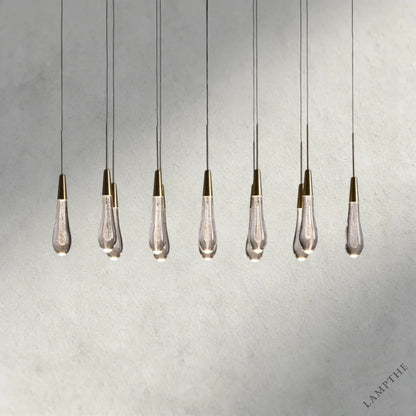 37" / Brass Soltaire Linear Chandelier 37", 50", 60", 70"