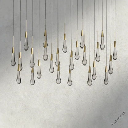 50" / Brass Soltaire Linear Chandelier 37", 50", 60", 70"