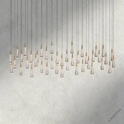 70" / Brass Soltaire Linear Chandelier 37", 50", 60", 70"