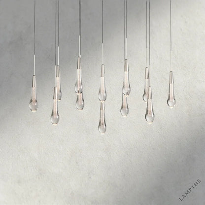 37" / Nickle Soltaire Linear Chandelier 37", 50", 60", 70"