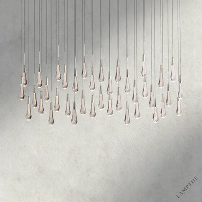 60" / Nickle Soltaire Linear Chandelier 37", 50", 60", 70"