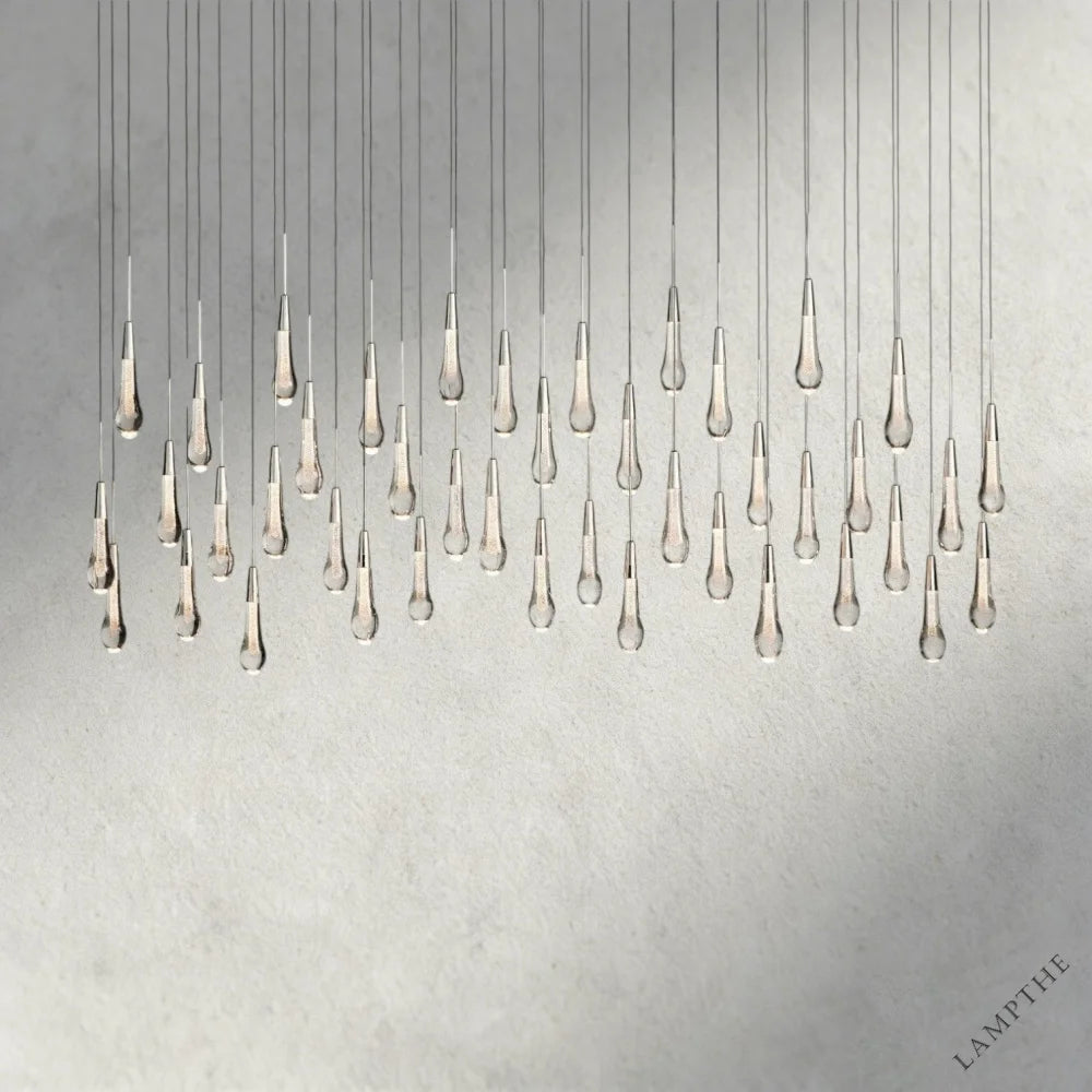 70" / Nickle Soltaire Linear Chandelier 37", 50", 60", 70"