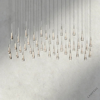 70" / Nickle Soltaire Linear Chandelier 37", 50", 60", 70"
