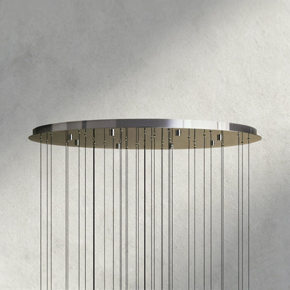 Soltaire Round Chandelier 17", 24", 36", 58"