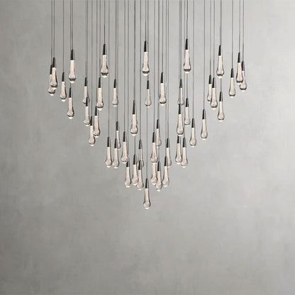 58" / Bronze Soltaire Round Chandelier 17", 24", 36", 58"