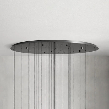 Soltaire Round Chandelier 17", 24", 36", 58"