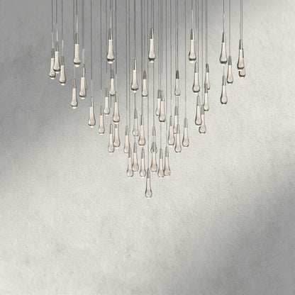 58" / Nickle Soltaire Round Chandelier 17", 24", 36", 58"