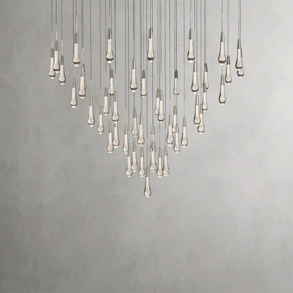 58" / Nickle Soltaire Round Chandelier 17", 24", 36", 58"