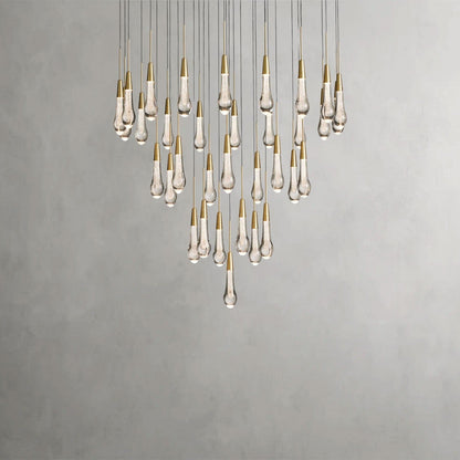 36" / Brass Soltaire Round Chandelier 17", 24", 36", 58"