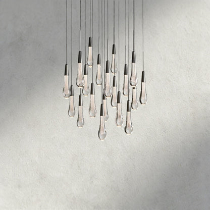 24" / Bronze Soltaire Round Chandelier 17", 24", 36", 58"