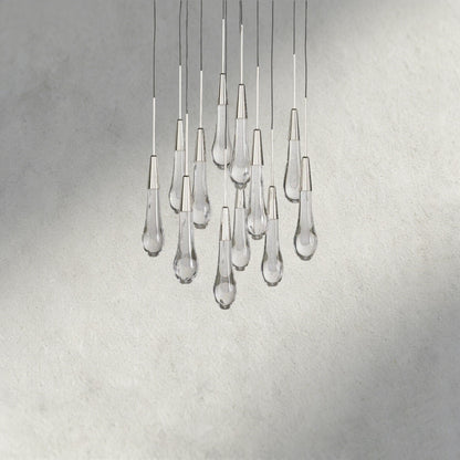 17" / Nickle Soltaire Round Chandelier 17", 24", 36", 58"