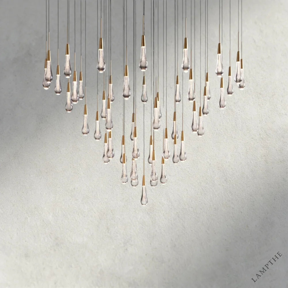 58" / Brass Soltaire Round Chandelier 17", 24", 36", 58"