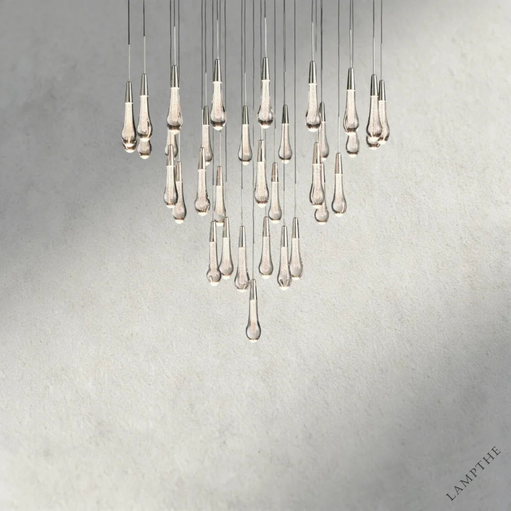 36" / Nickle Soltaire Round Chandelier 17", 24", 36", 58"