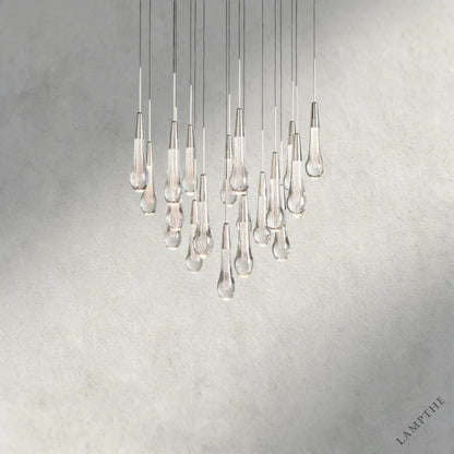24" / Nickle Soltaire Round Chandelier 17", 24", 36", 58"