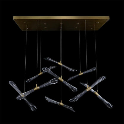 Square 16-slot lamp chandelier