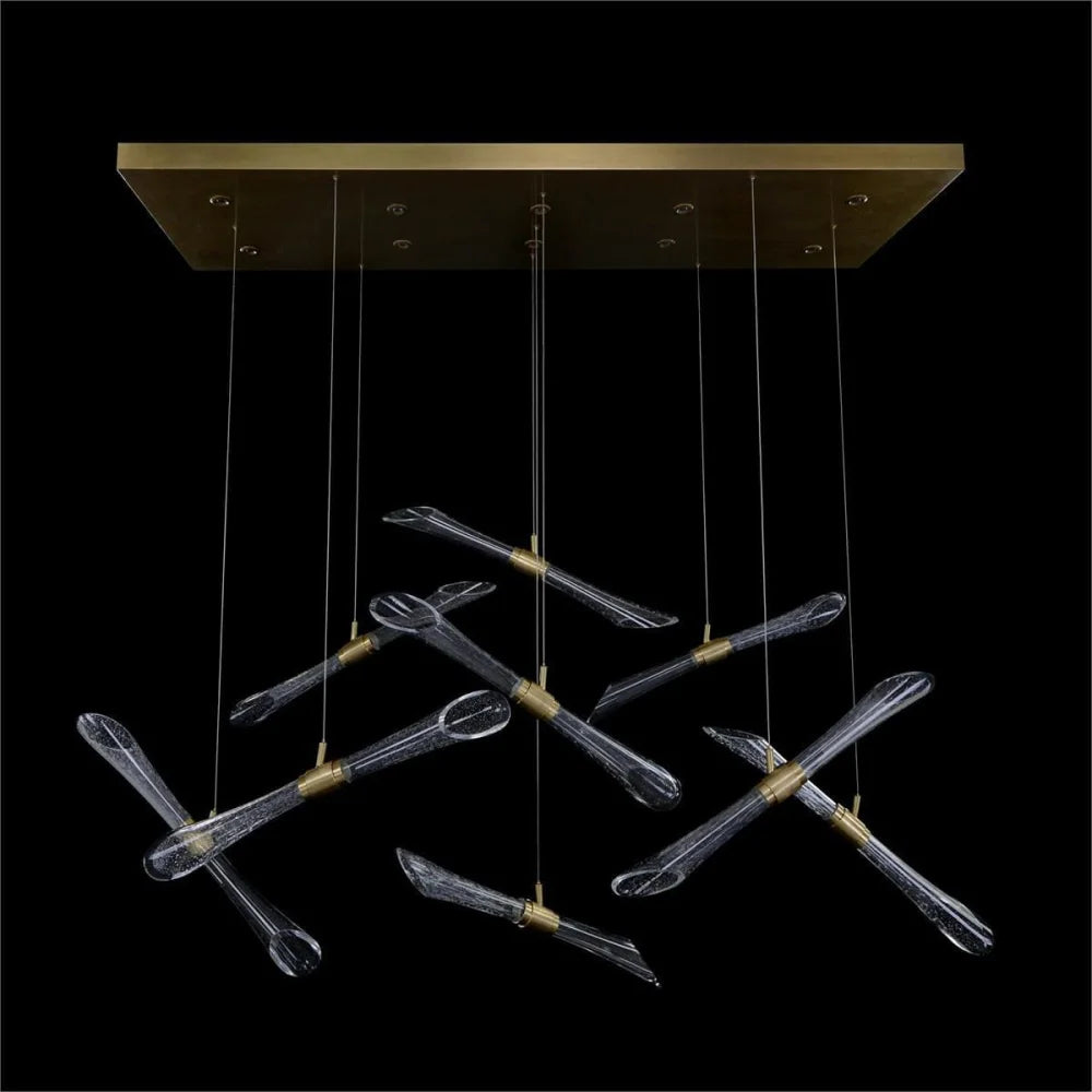 Square 16-slot lamp chandelier