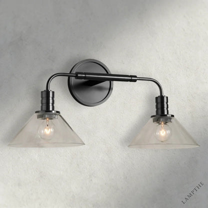 Bronze / Clear Theron Double Sconce