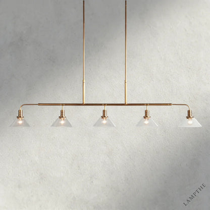 Brass / 60" / Clear Theron Linear Chandelier 50", 60"