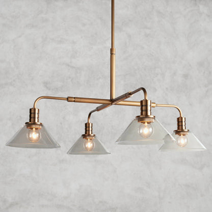 Brass / Clear Theron Round Chandelier