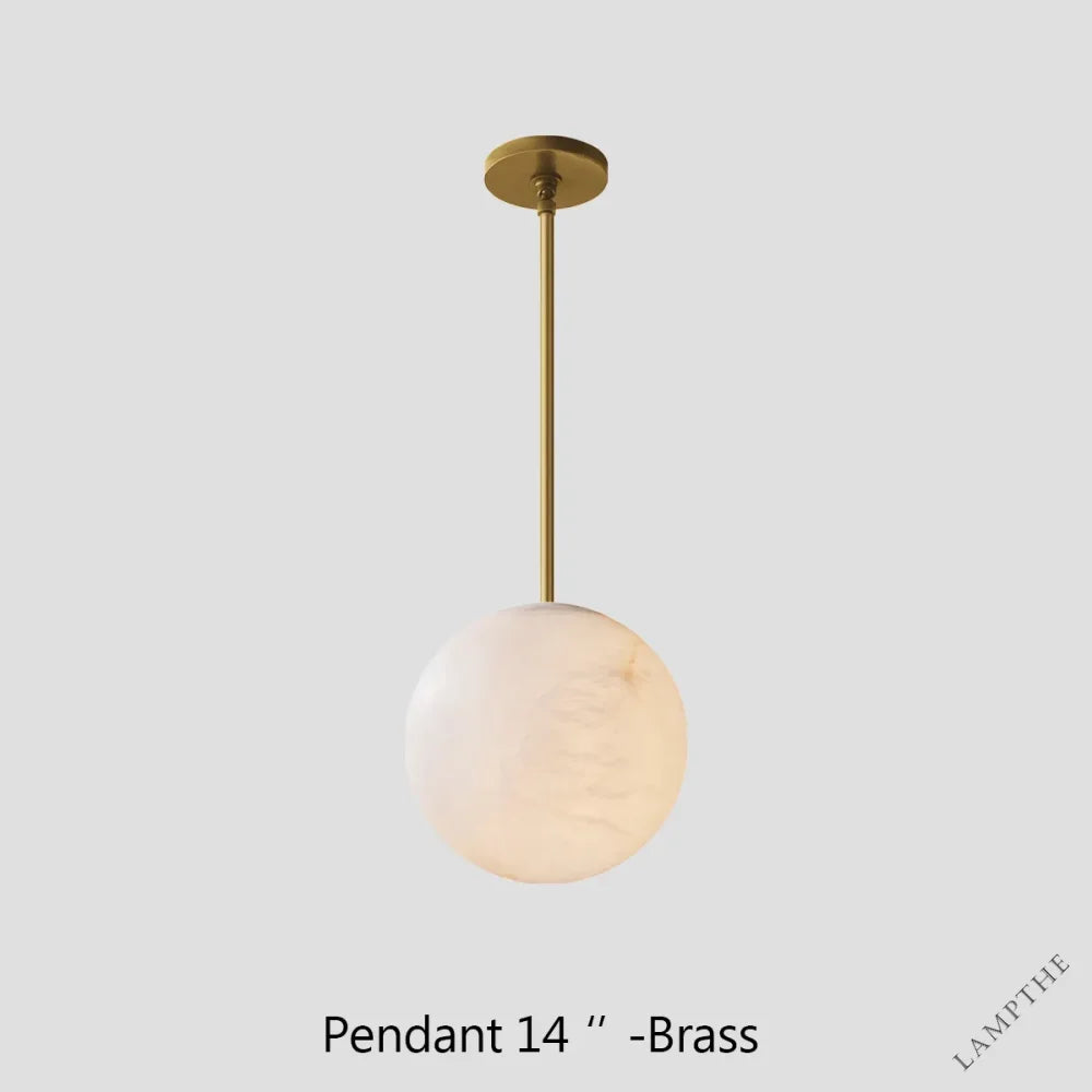 Theseus Alabaster Modern Ball Pendant Light