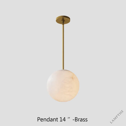 Theseus Alabaster Modern Ball Pendant Light