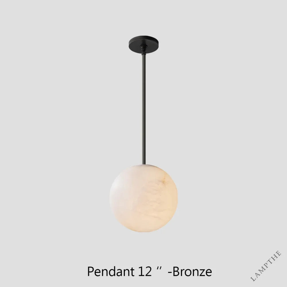 Theseus Alabaster Modern Ball Pendant Light