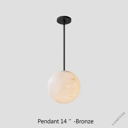 Theseus Alabaster Modern Ball Pendant Light
