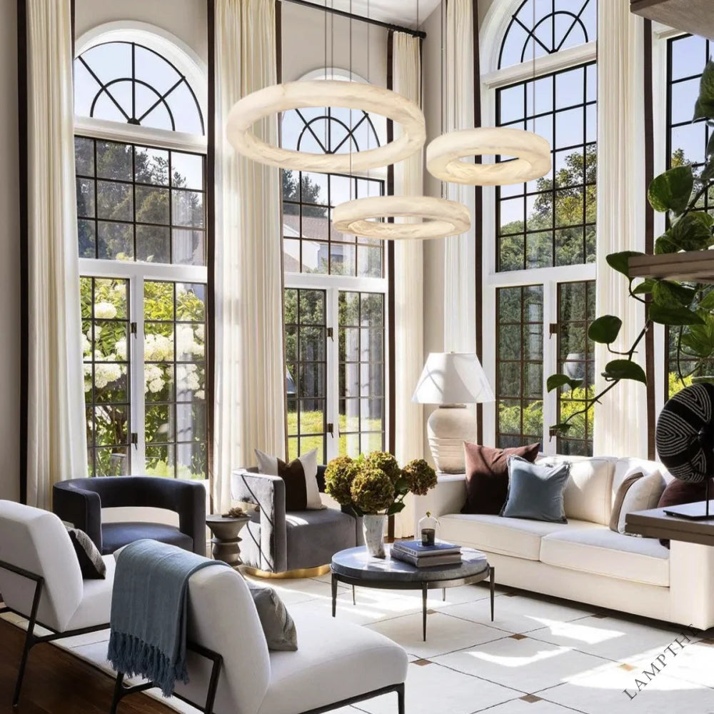 Theseus Alabaster Round Chandelier