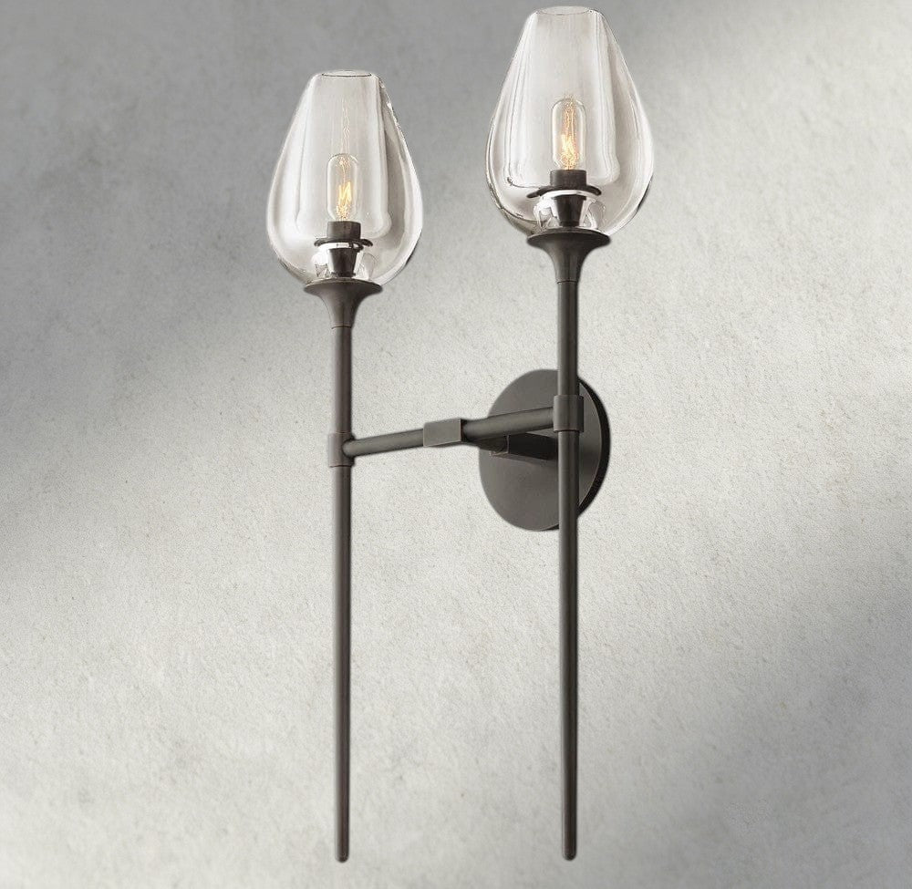 Bronze TULIP DOUBLE SCONCE
