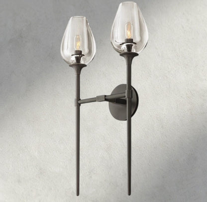 Bronze TULIP DOUBLE SCONCE